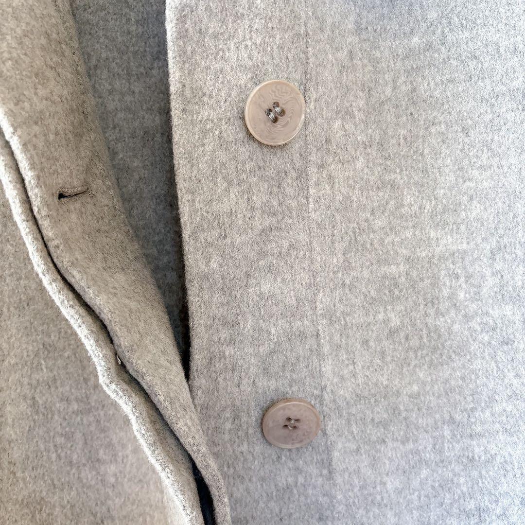 美品✨Theory カシミヤ混ダッフルコート ダブルフェイス グレー S