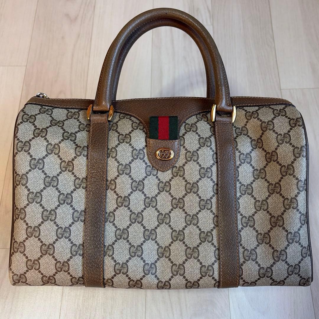 OLD GUCCI ミニボストンバッグ シェリーライン