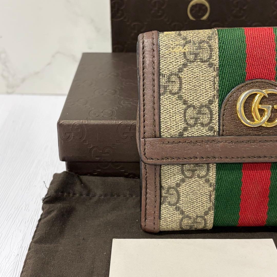 新品同様‼️ 現行　グッチ　GUCCI 財布　折財布　オフィディア　シェリーライン