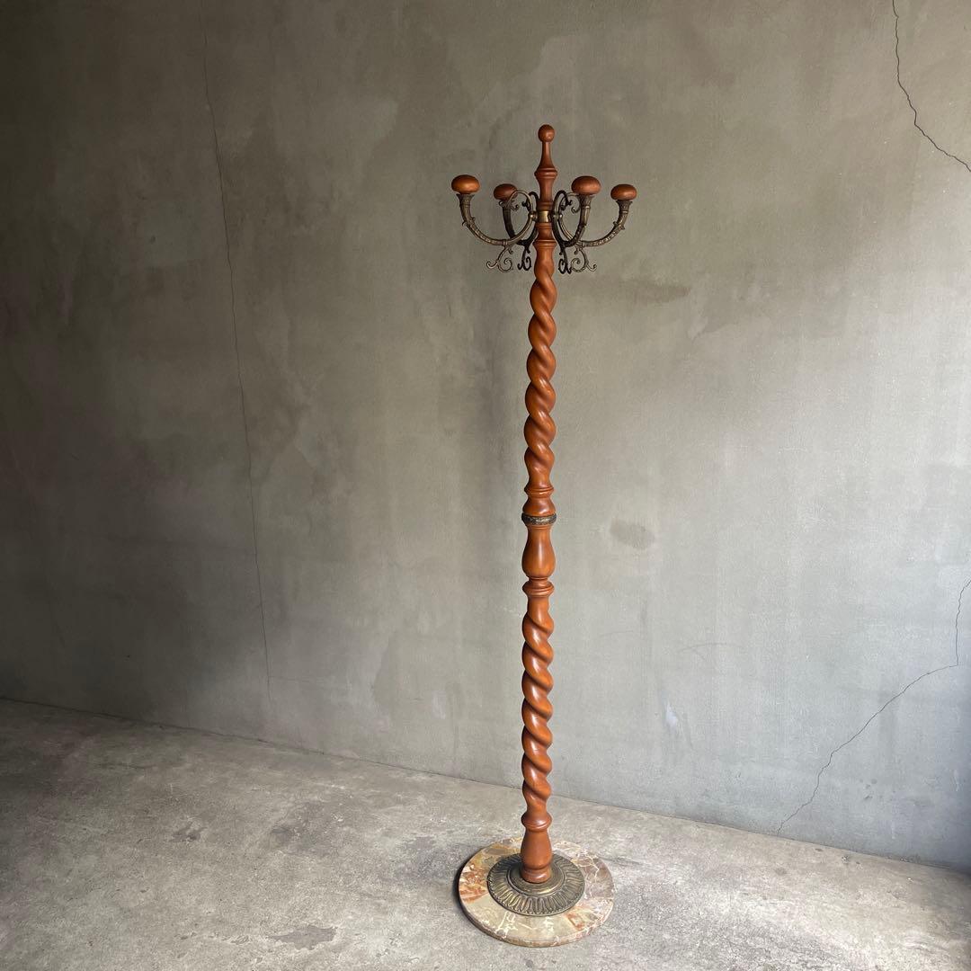 オールドヴィンテージ　ツイストポールハンガー　イタリア