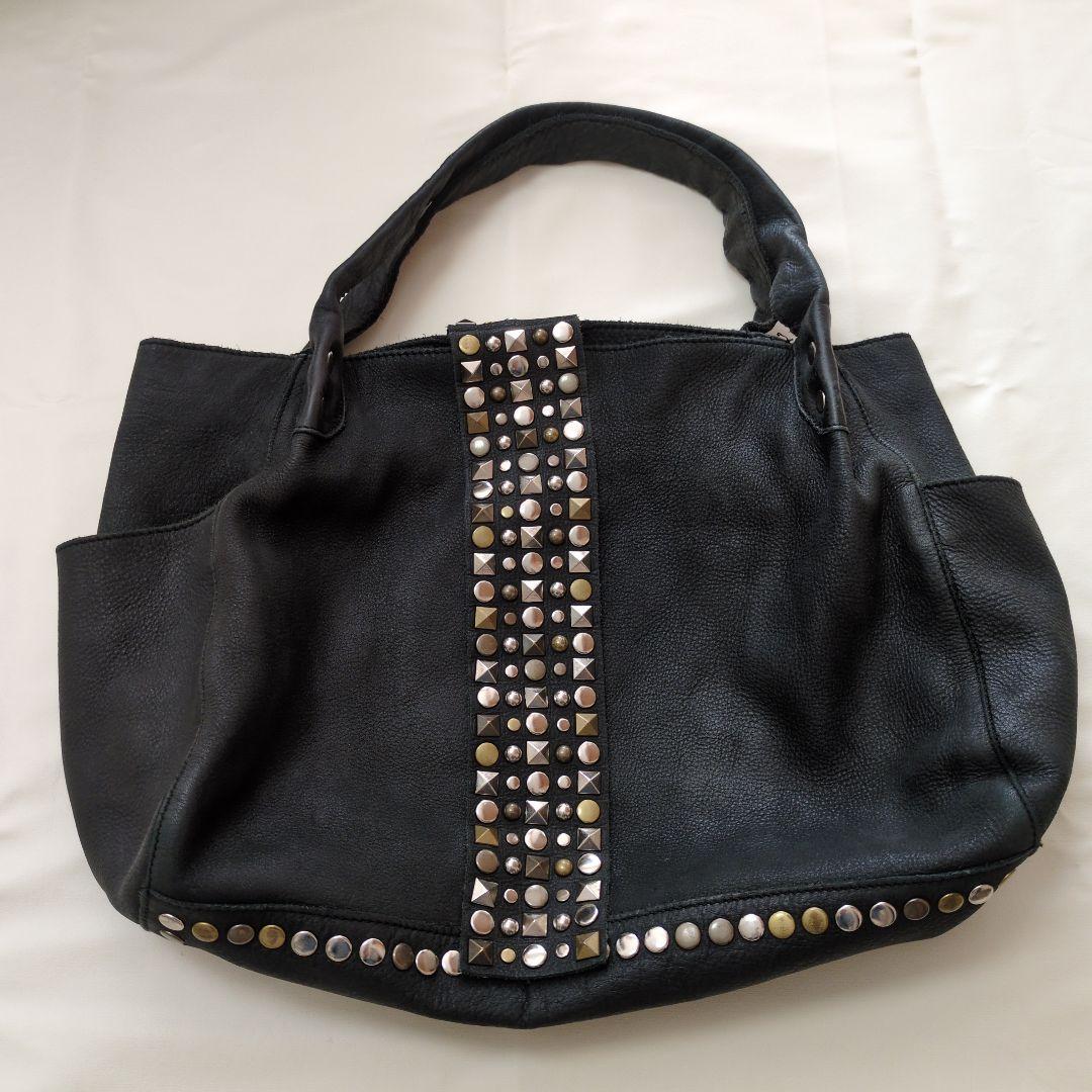 TRES トレ　レザーバッグ スタッズ レザー ハンドバッグ　Y2K 希少　人気