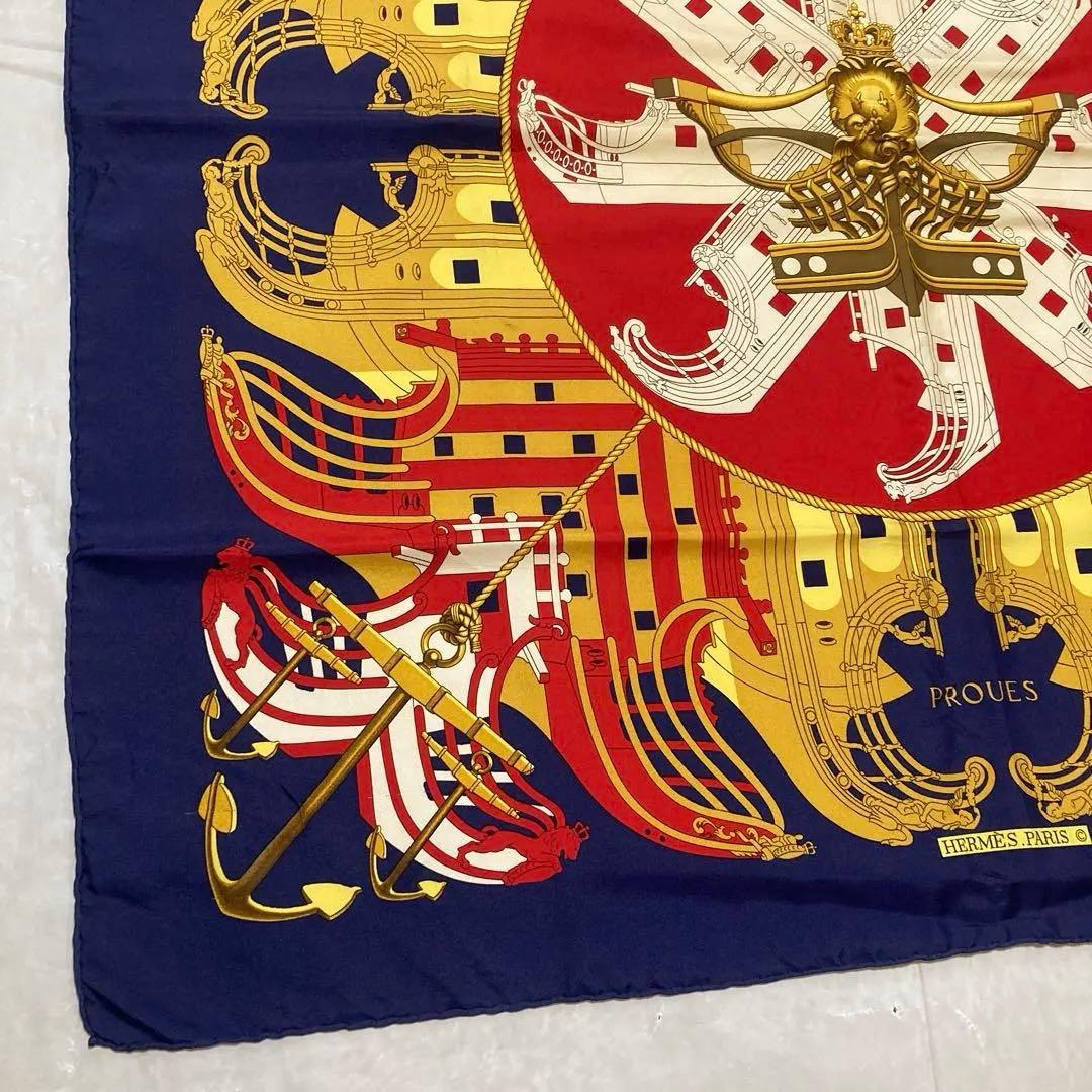HERMES エルメス スカーフカレ90 ★PROUES 船首像
