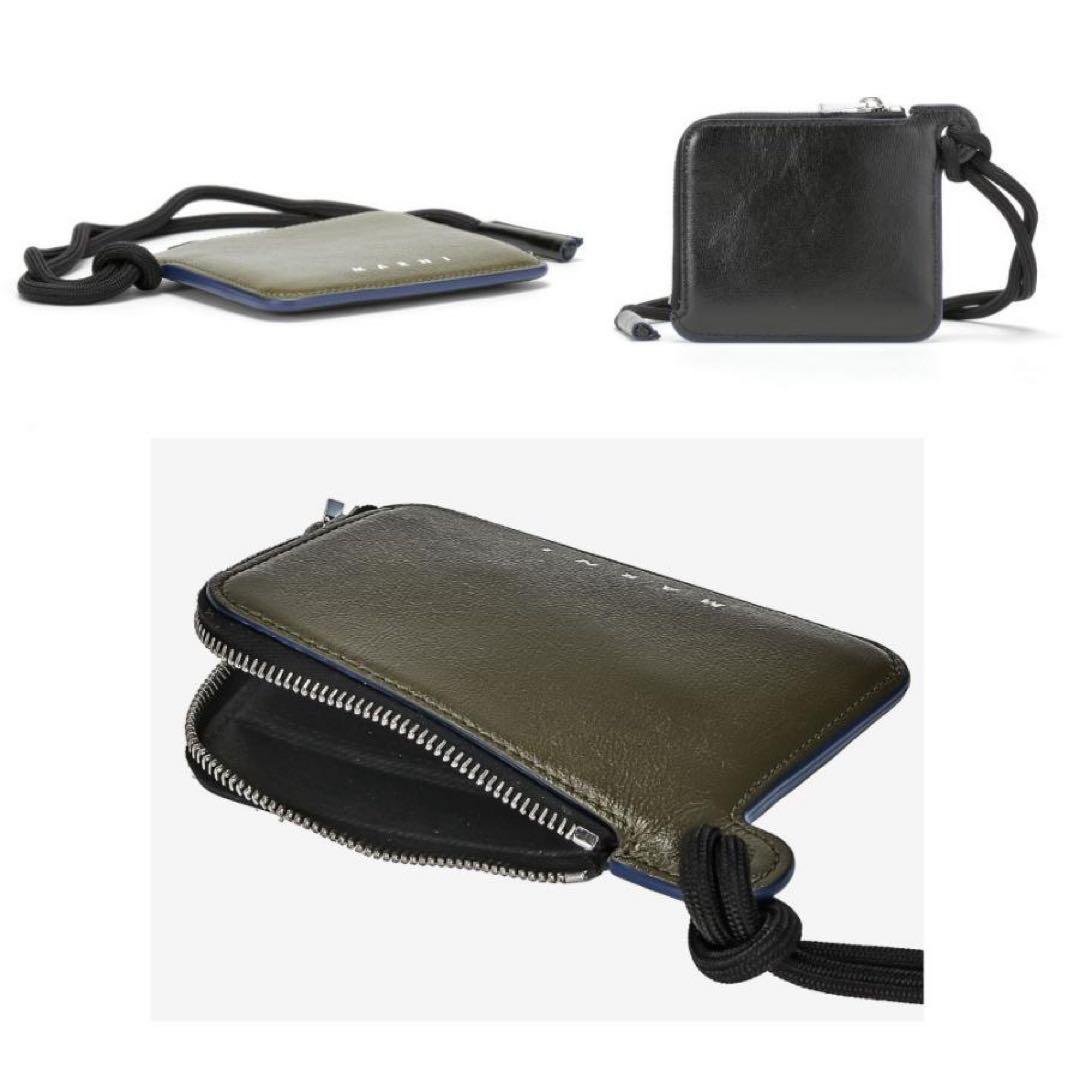 MARNI マルニ　ケース オリーブグリーン ブラック