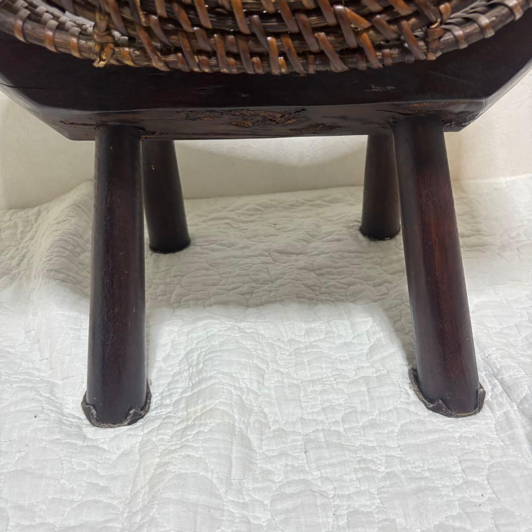 【極希少】ラタン製 チェア 彫刻 木彫り 犬 ドッグ