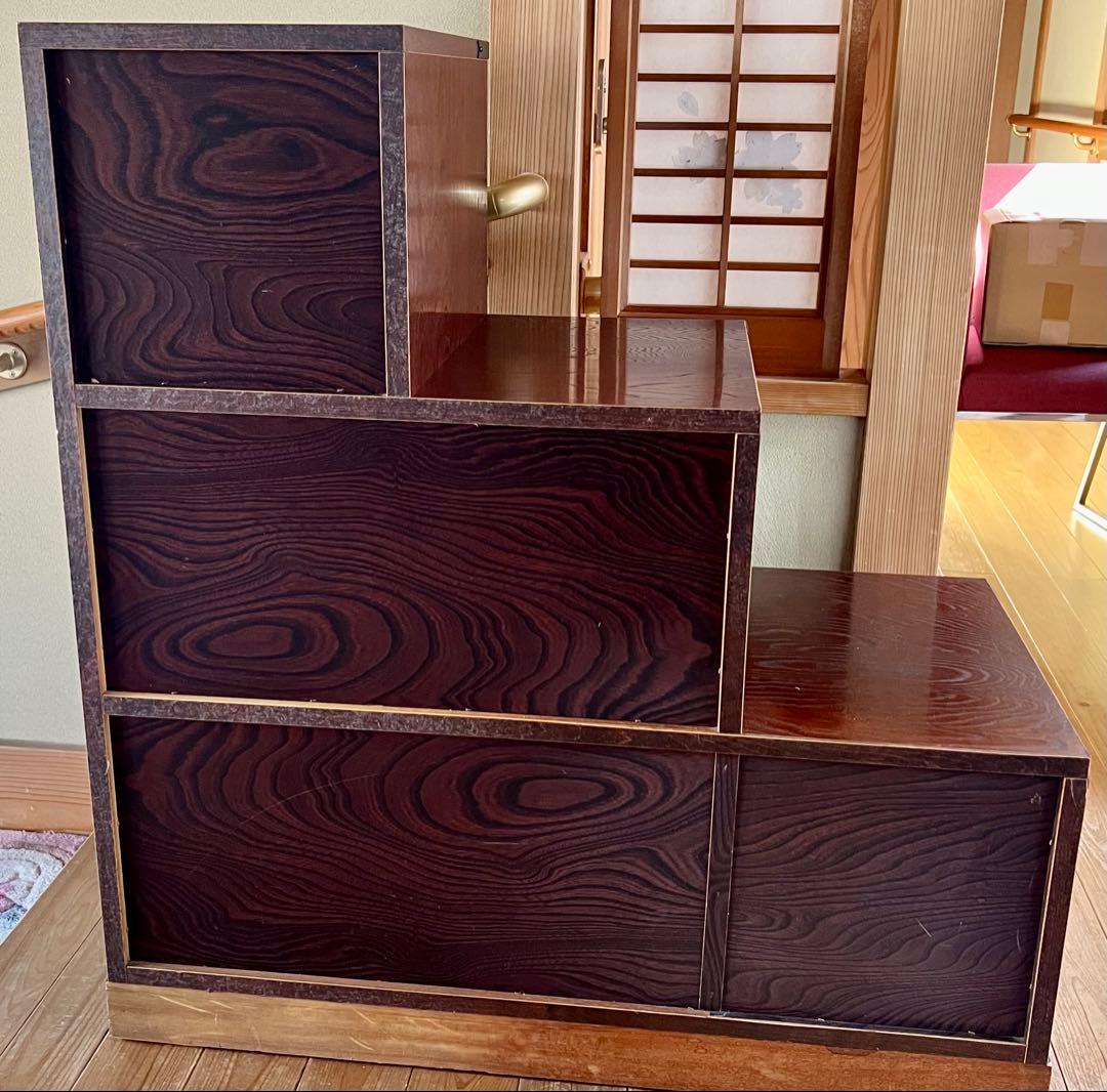 ★Marley★欅民芸\階段箪笥\左\2開き\6引き出し★お値打ち品★