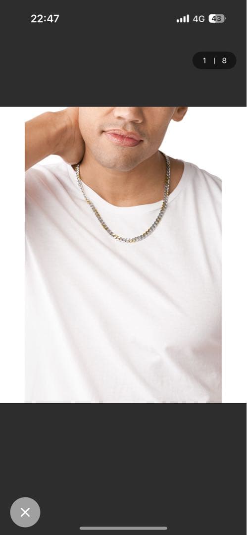 DIESEL チェーンネックレス シルバー ゴールド