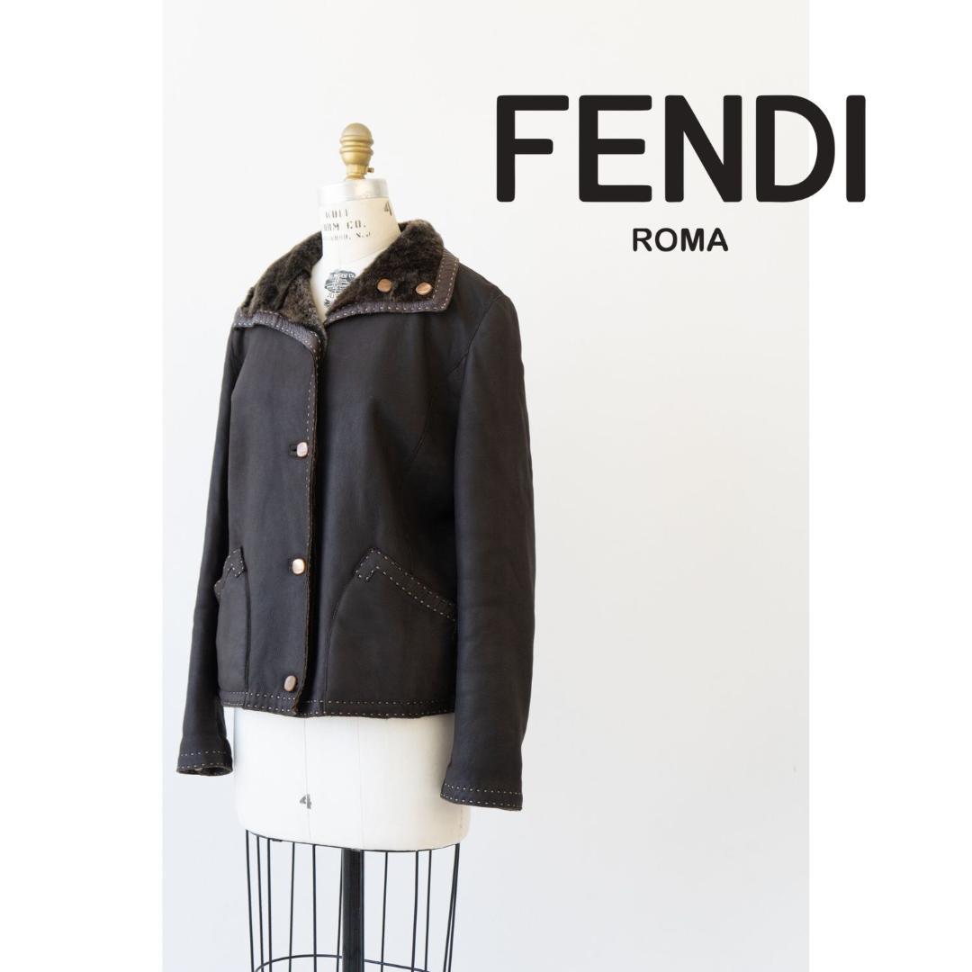 FENDI フェンディ レザー ファー リバーシブル ジャケット
