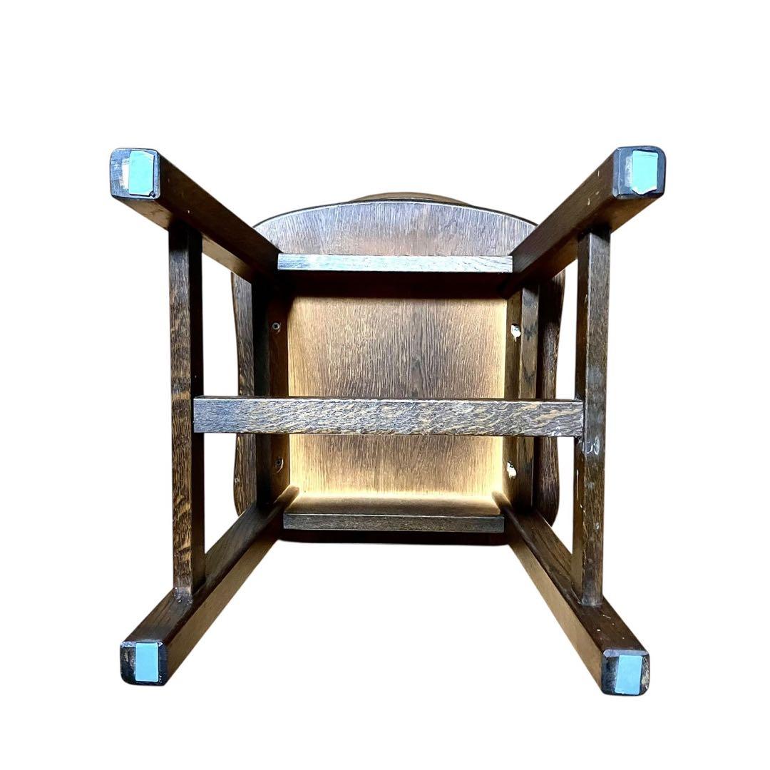 起立木工 ダイニングチェア② オーク無垢 木製 椅子 カントリー風 ビンテージ