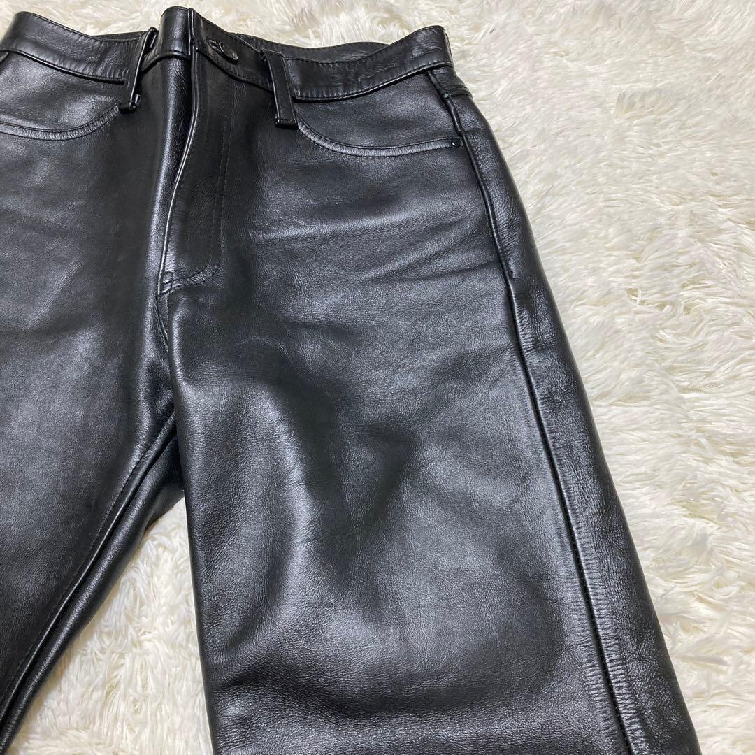 美品　カドヤ ケーズレザー レザーパンツ 黒 本革 ライダース バイク　W33