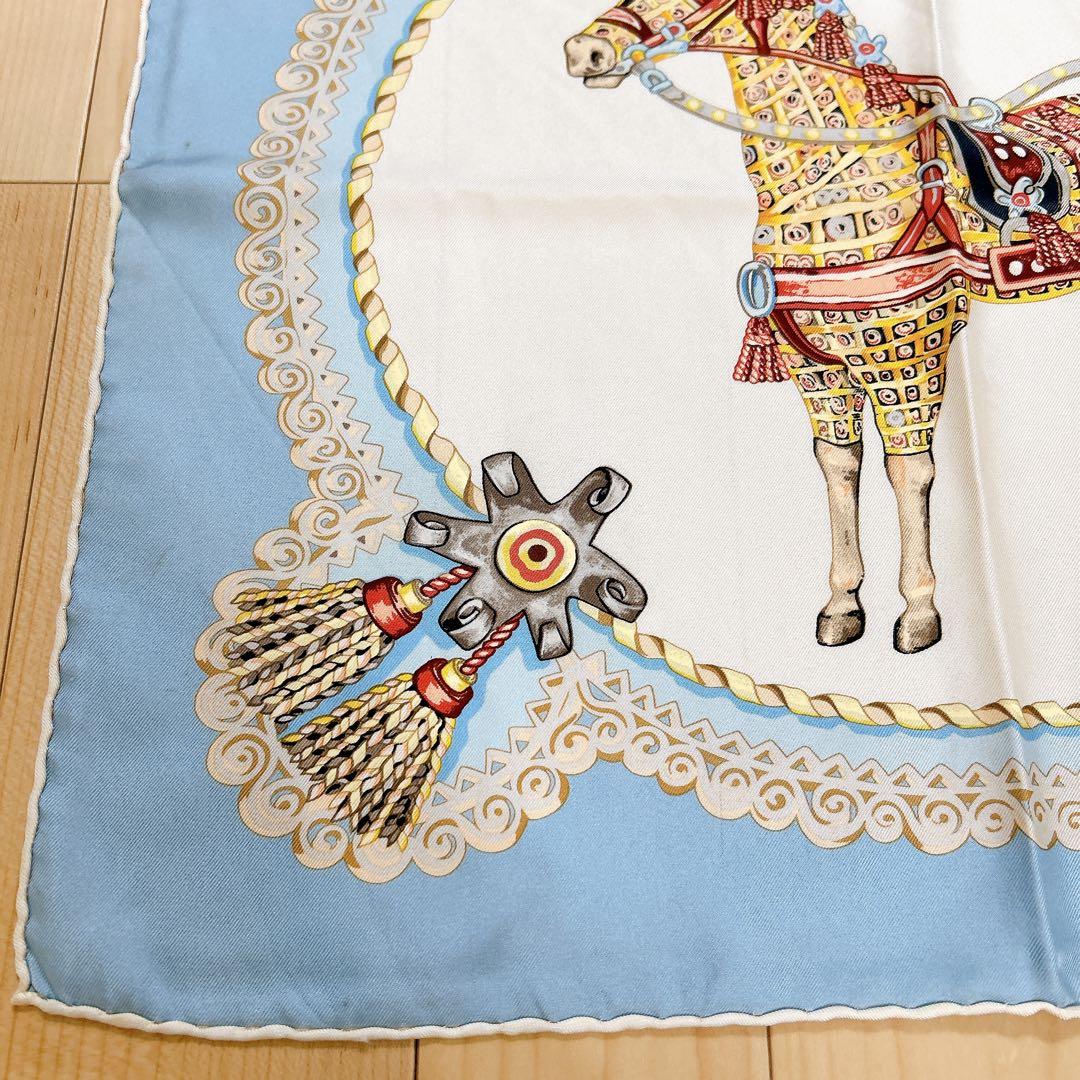 【タグあり】HERMÈS エルメス カレ90 パプロール 馬車と貴族 シミあり