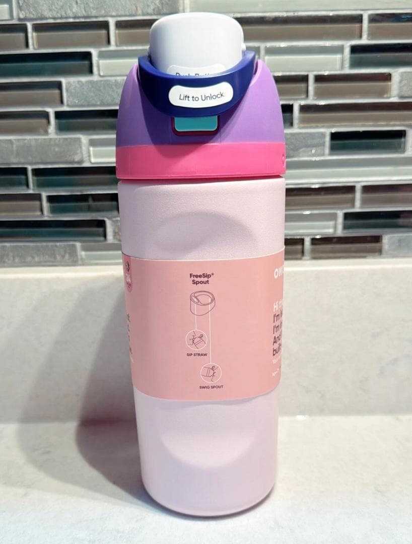 Owala FreeSip 子ども用水筒 ストロー内蔵 16オンス