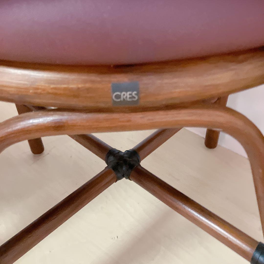 CRES ベントウッドチェア　ダイニングチェア　曲げ木　ラタン　2脚セット