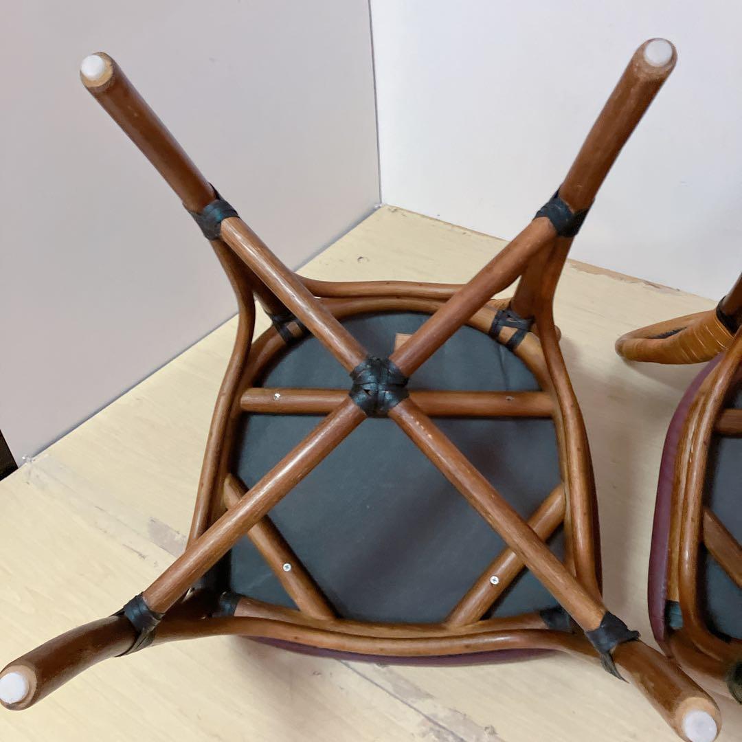 CRES ベントウッドチェア　ダイニングチェア　曲げ木　ラタン　2脚セット