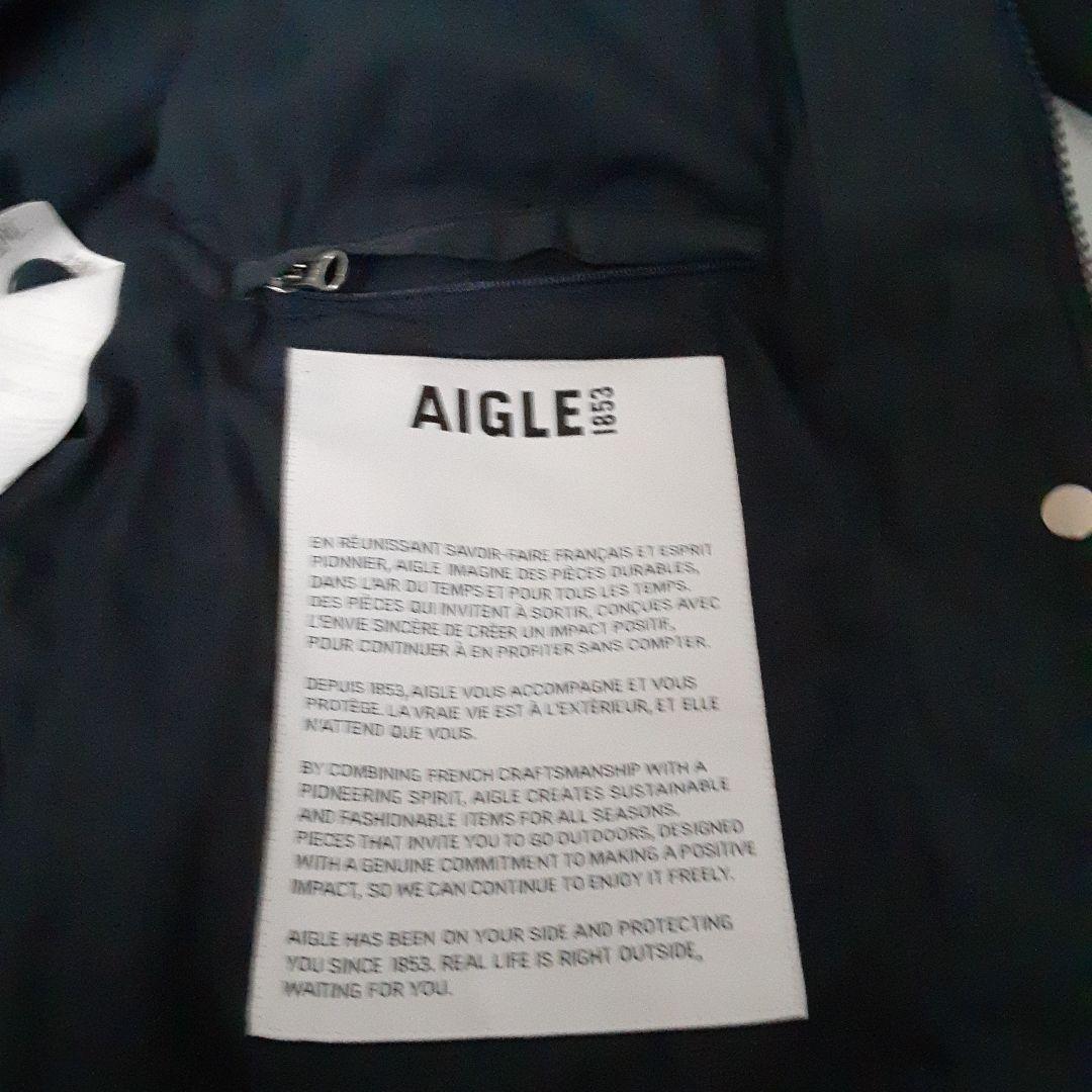 AIGLE フード付き黒コート