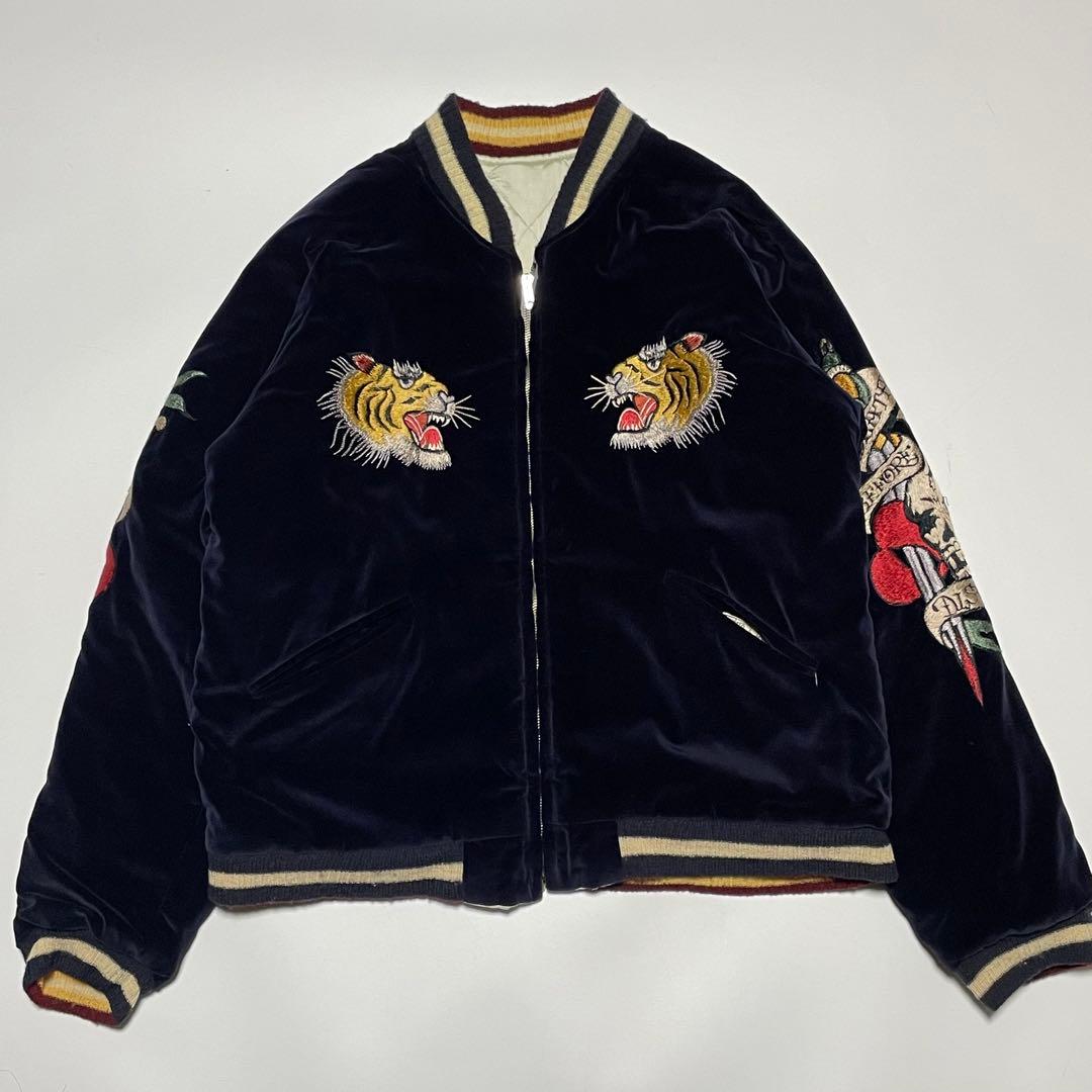 希少/L(大) テーラー東洋　港商スペシャルエディション　別珍　スカジャン　髑髏