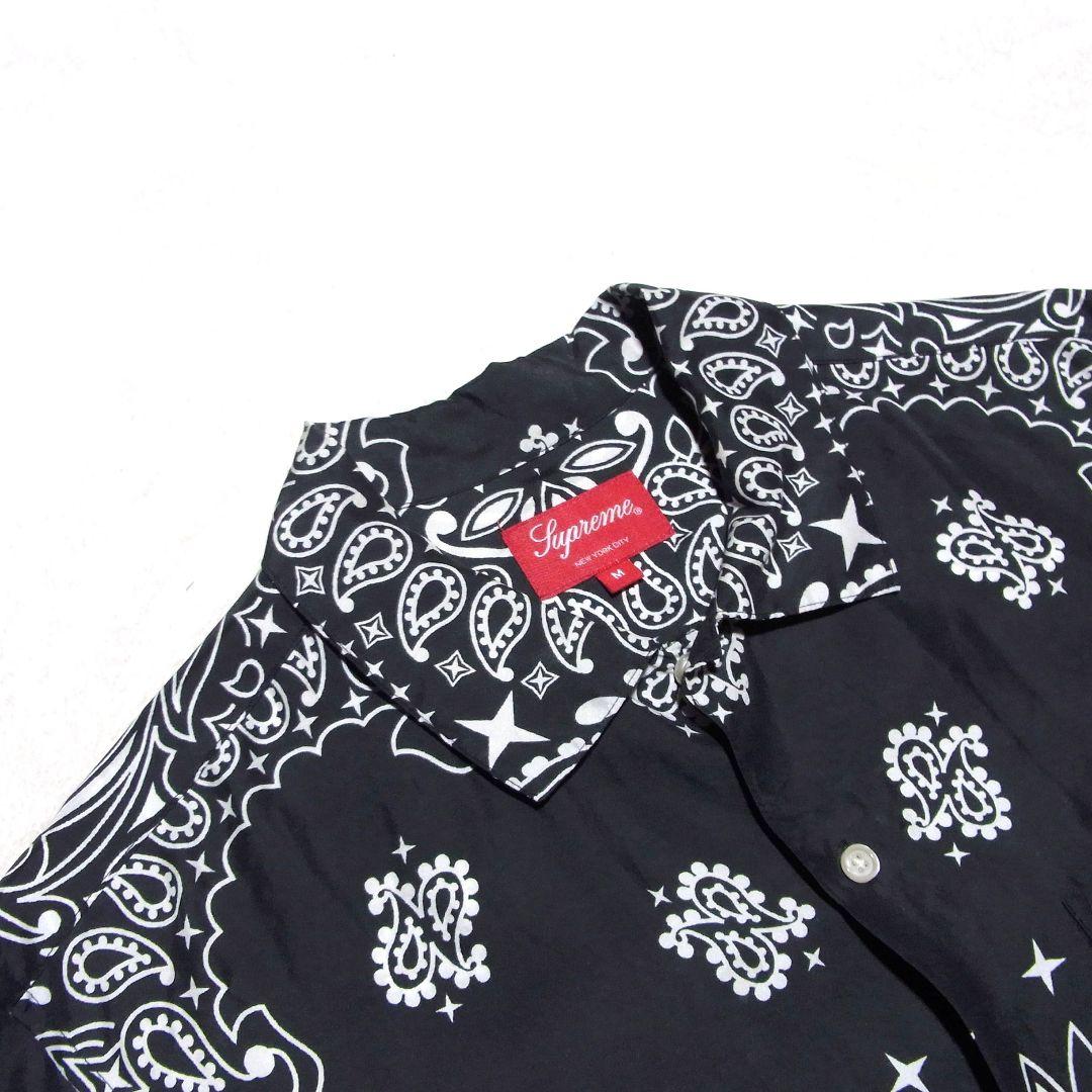 トップス Supreme Bandana Silk S/S Shirt M Black
