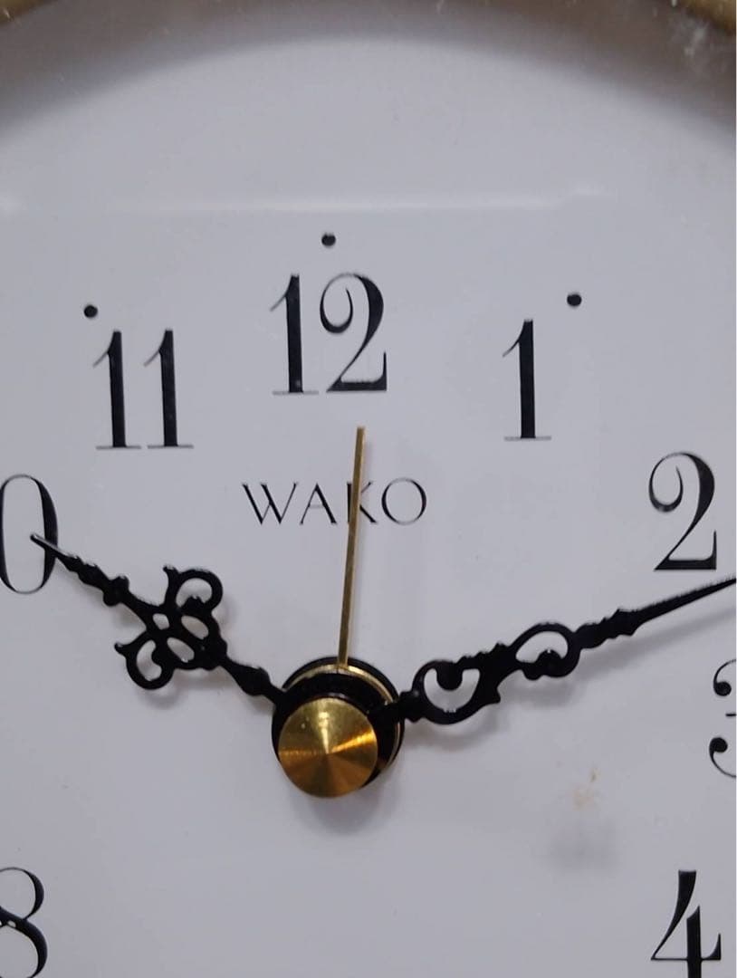 G2304【未使用】銀座和光 WAKO 置時計 ゴールド アーチ型 アラーム付