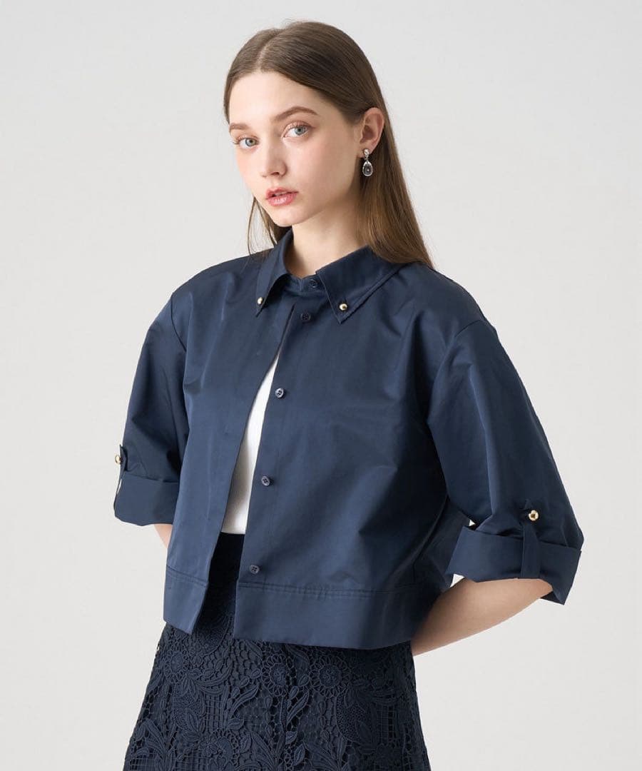 新品タグ付き　アナイ　ツイルクロップドシャツ