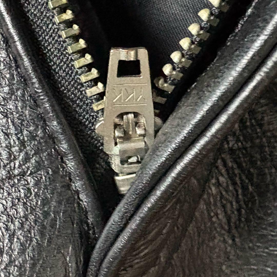 レトロ古着 Devils 本革レザーパンツ 黒 34 ブラック ウエスト86