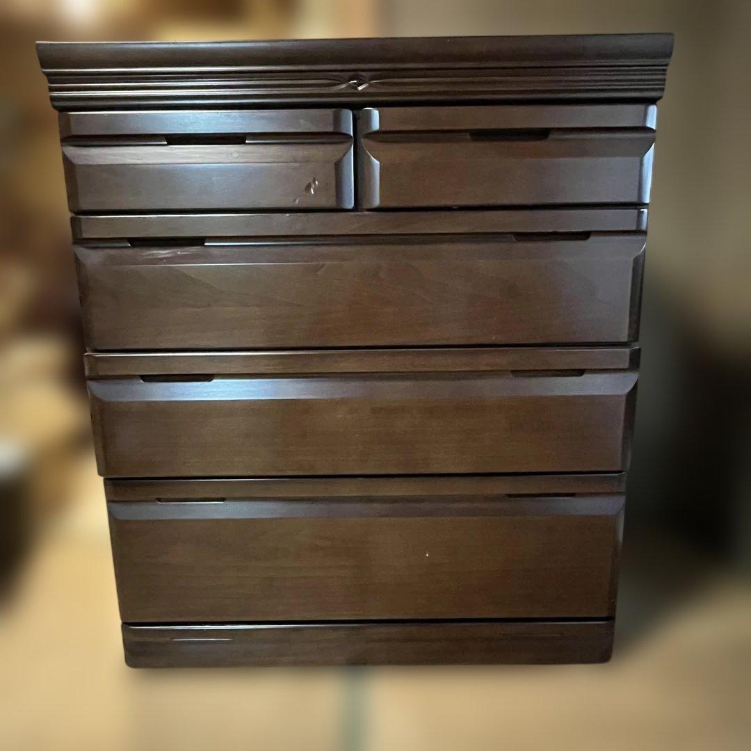 光家具 小型チェスト 6段 木製タンス 収納家具