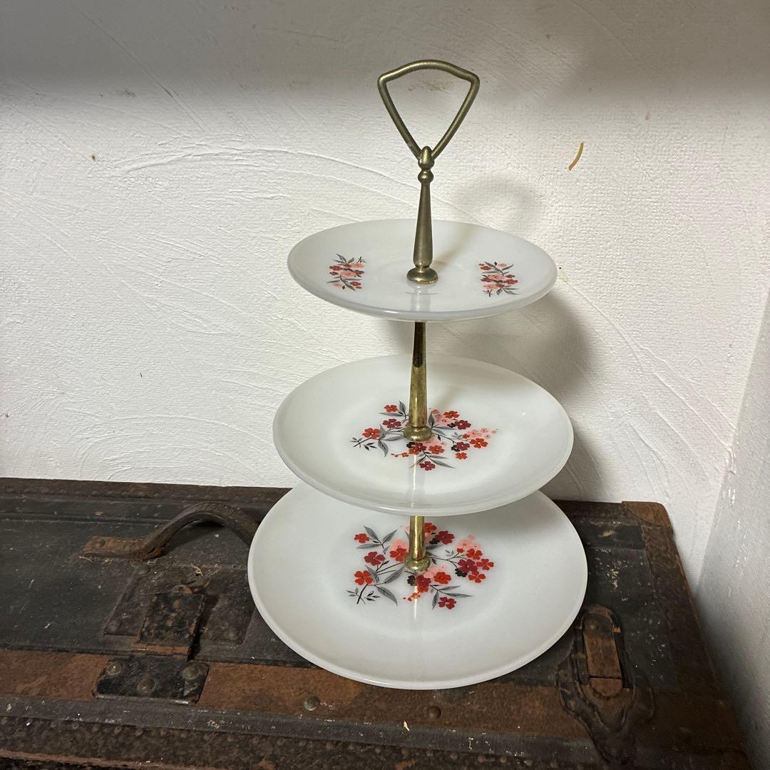 ファイヤーキングケーキスタンドプリムローズ３段アンティーク