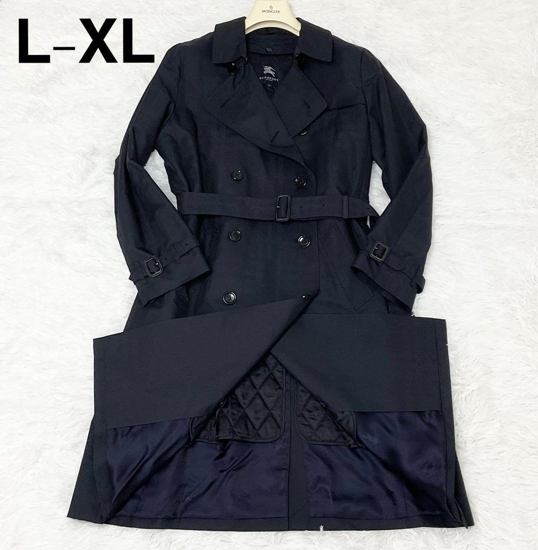 【未使用級✨】バーバリーロンドン　トレンチコート　シャドーチェック　レザー　46