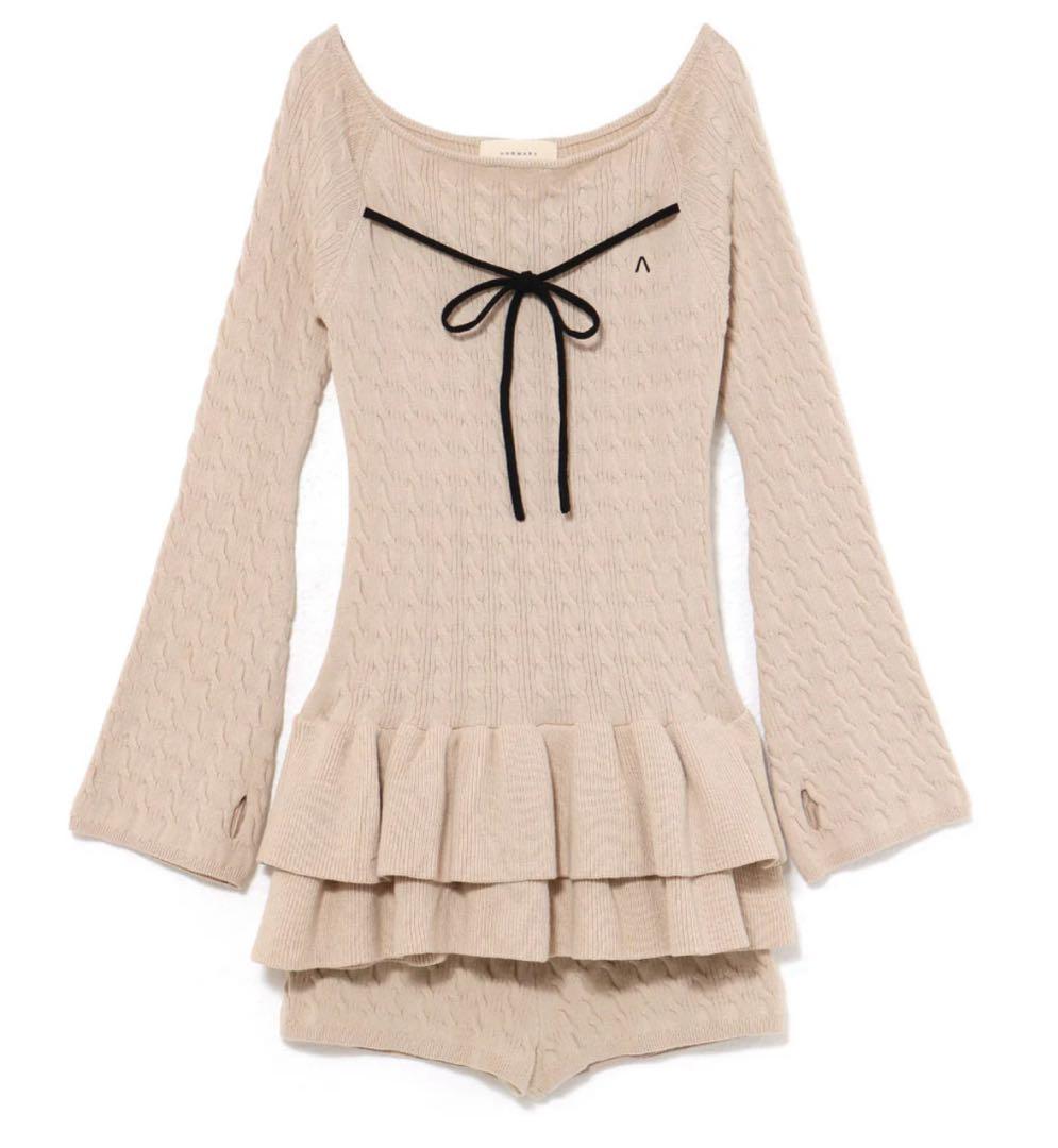 【新品未使用】andmary Milky frill mini dress