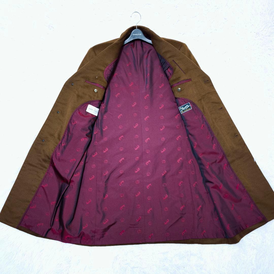 【未使用級】dunhill ダンヒル カシミヤ100% 総柄オーダーロングコート
