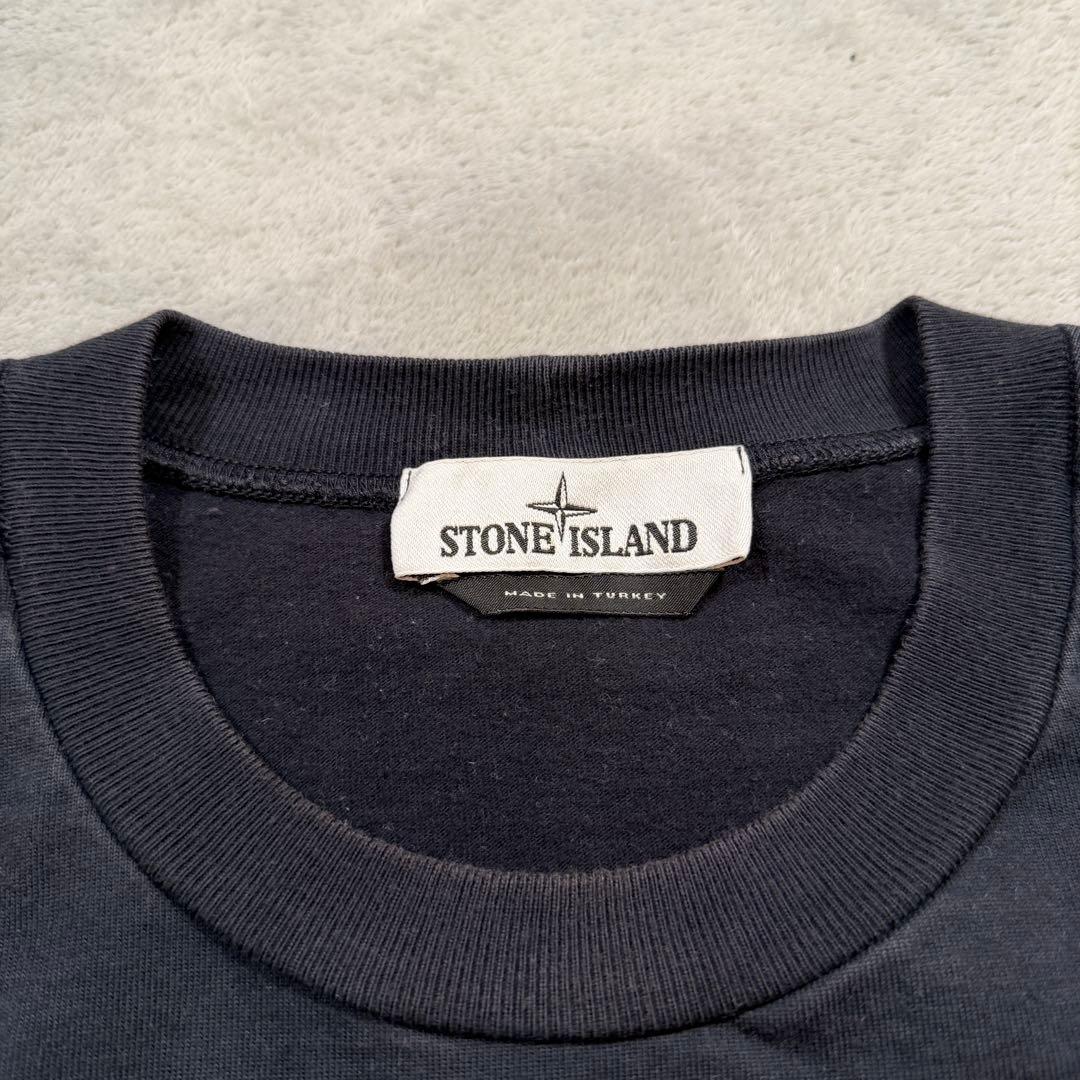 ストーンアイランド　黒　厚手　ロンT 長袖Tシャツ　771563750 Lサイズ