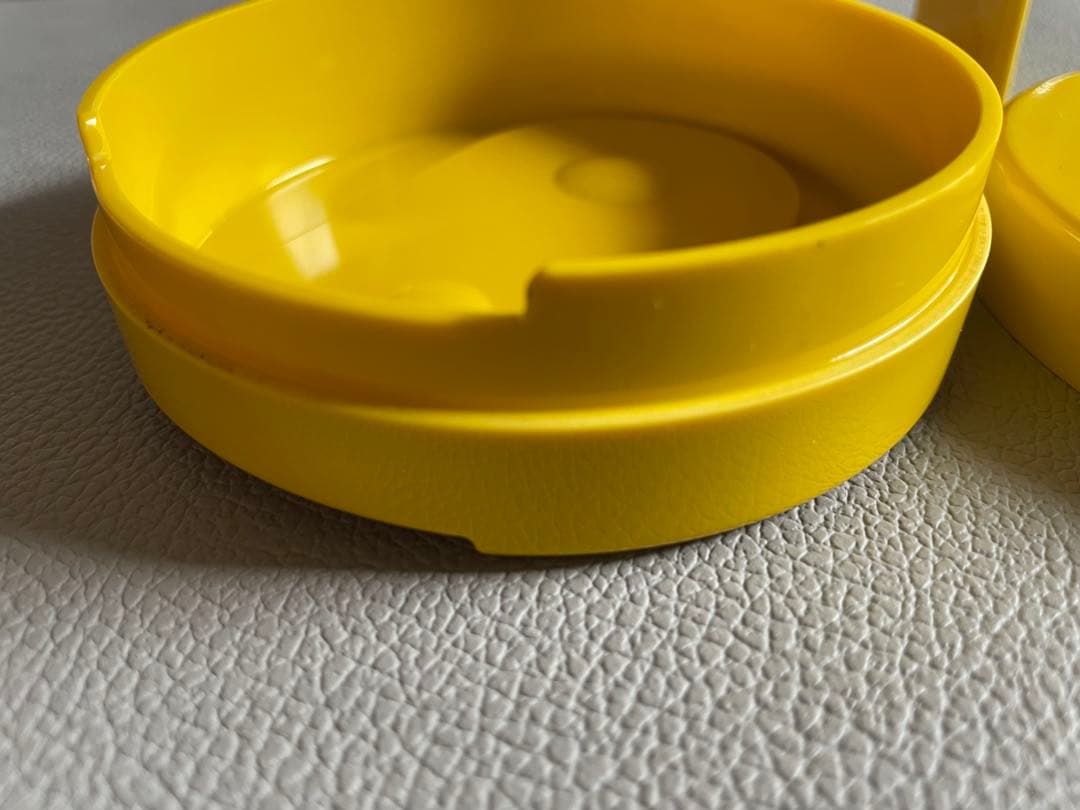 【希少】アビタックス 灰皿 アウトドアアッシュトレイ 黄色　サイズ大