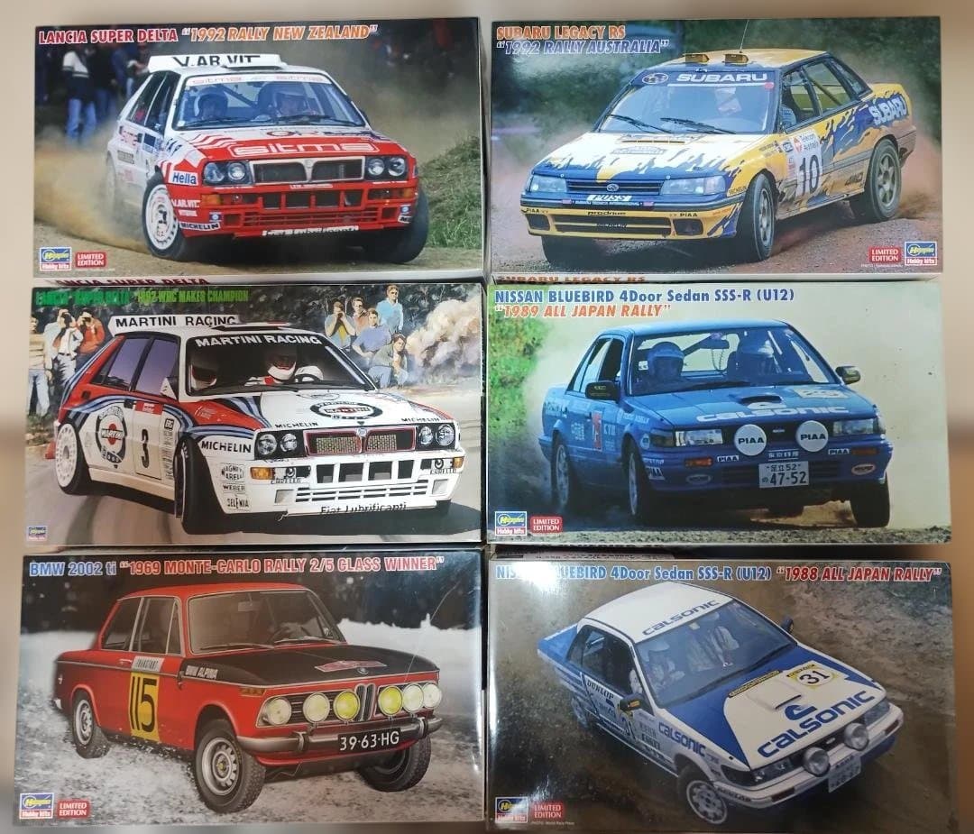 HASEGAWA　ラリー車プラモデル　6箱セット