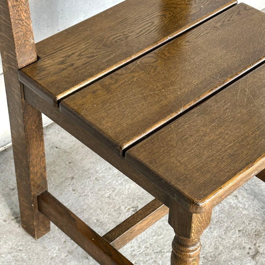 ✦昭和レトロ✦ オーク材 椅子｜ヴィンテージ ダイニングチェア｜無垢木製①