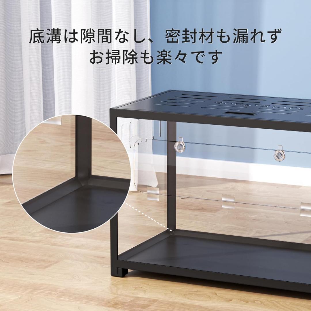 BUCATSTATE ハムスター メタル製80cm ケージ 飼育ケージ ブラック
