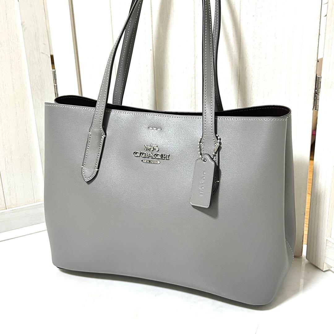 極美品 COACH コーチ アベニュー キャリーオール レザー トートバッグ