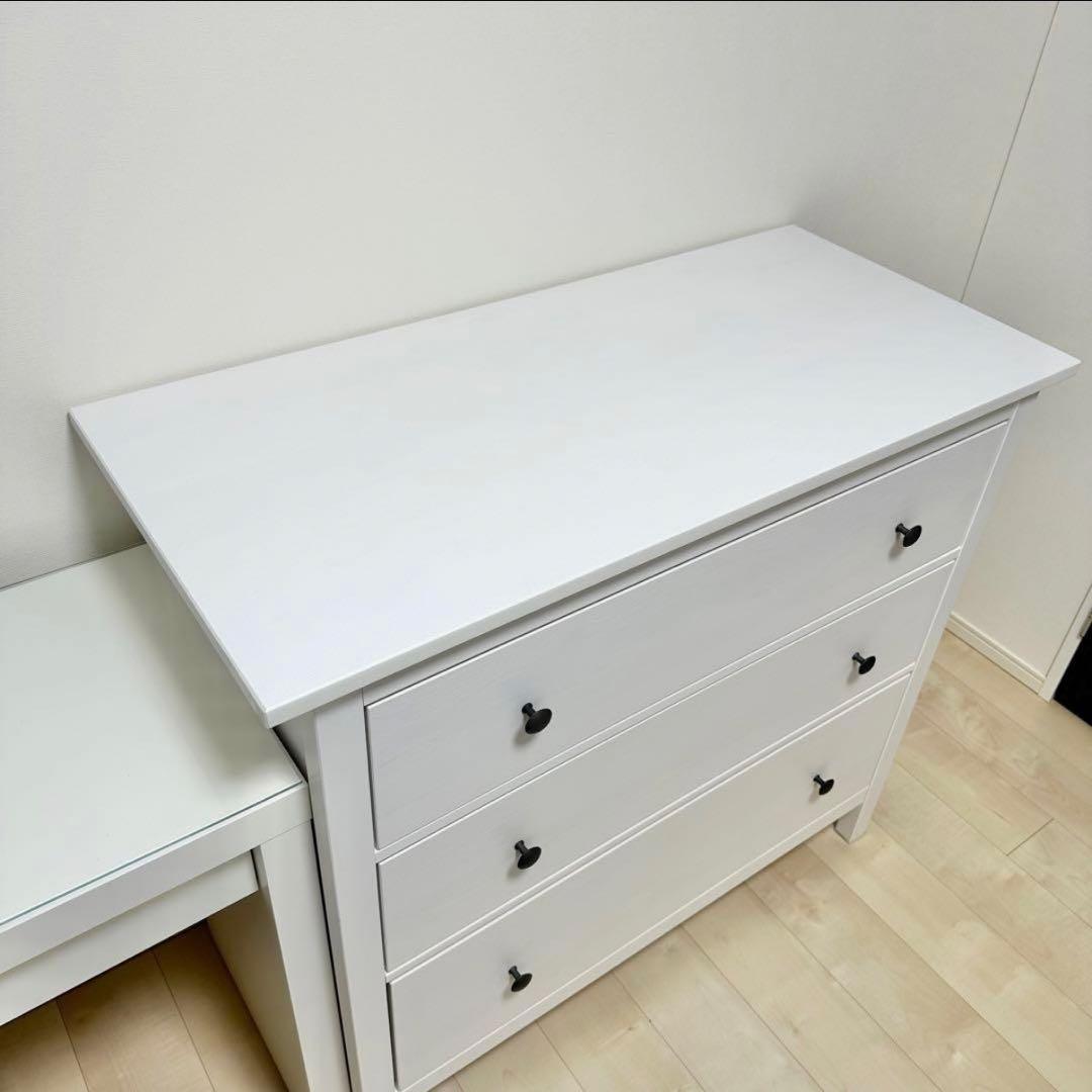 IKEA イケア ヘムネス チェスト ホワイト モノトーン