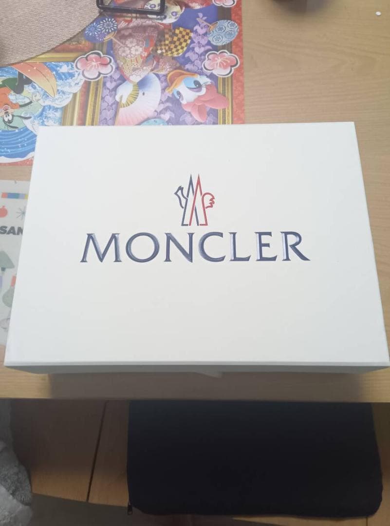 MONCLER リブ編み手袋 サイズL 黒