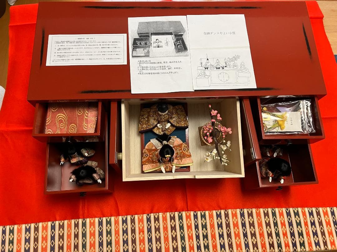 コンパクトに収納　ひな人形：やよい小箱：柿沼東光作