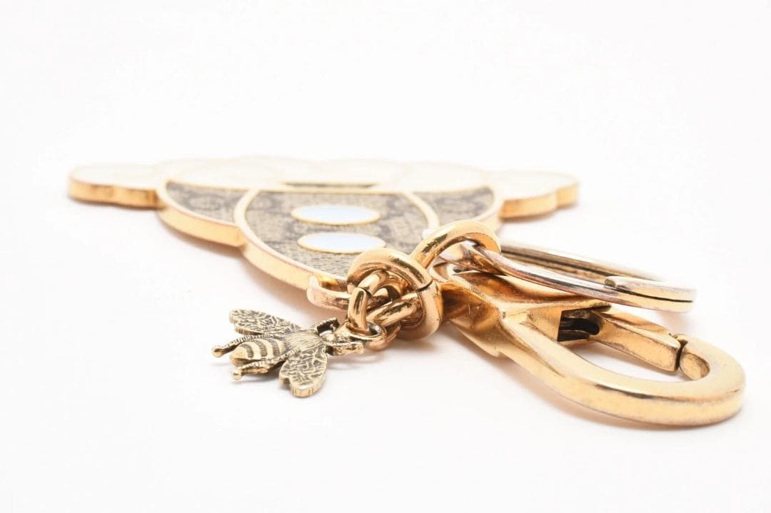 【希少】グッチ ロケット蜂 ビー GGスプリーム キャンバス キーリング