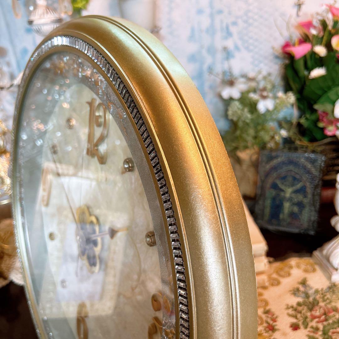 アンティーク雑貨 Victorian ウォールクロック カピスシェル 壁掛