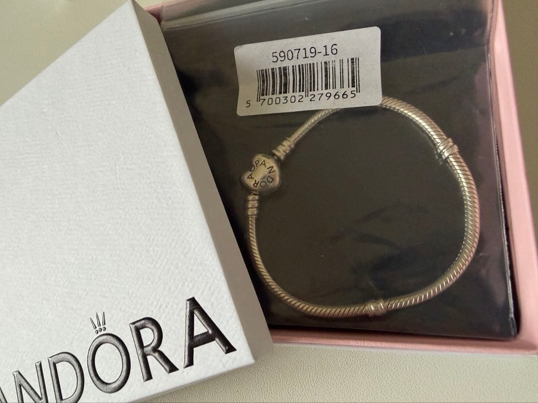 Pandora シルバー925 ハートチャームブレスレット