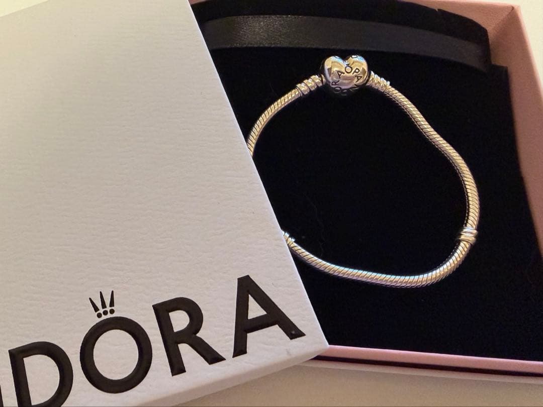 Pandora シルバー925 ハートチャームブレスレット