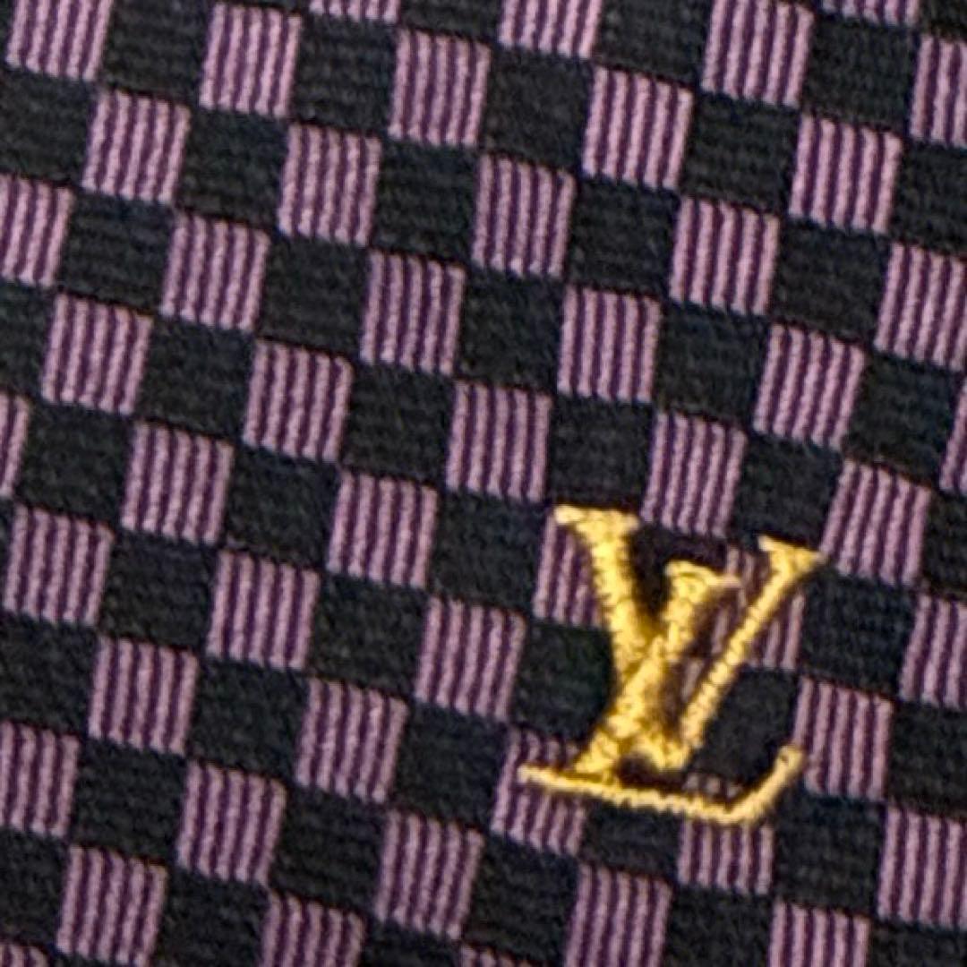 【未使用級】LOUIS VUITTON ネクタイ　高級シルク　ロゴ　ジャガード