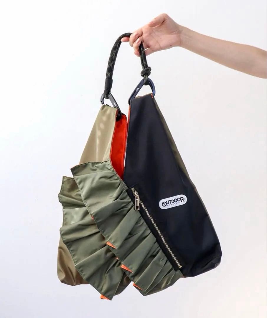 OUTDOOR オリーブグリーン トートバッグ