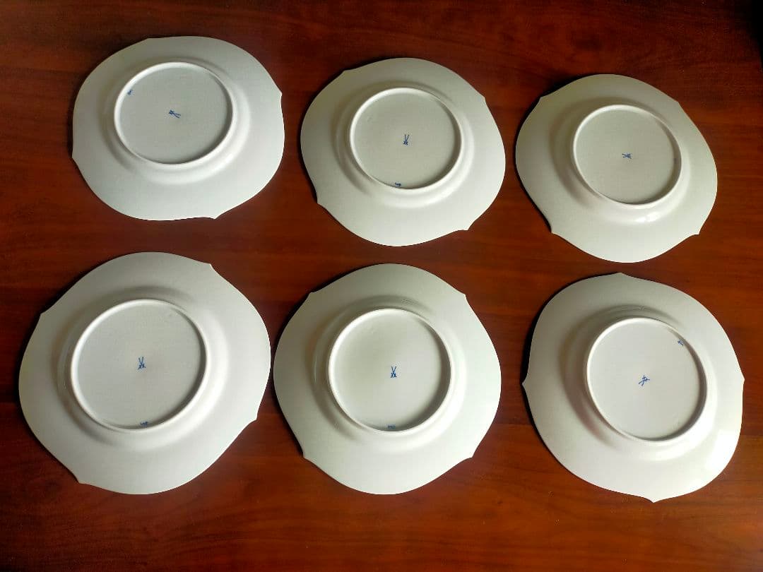 【マイセン】28cm大皿 ワンプレート ディナープレート 6枚セット 14.5万