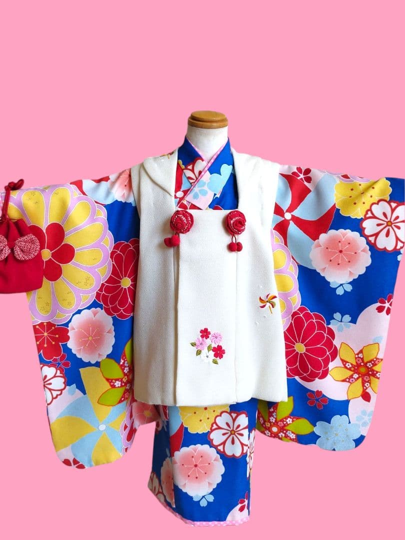 専用です☆ブランド☆ぷちぷり☆濃い紫着物、被布フルセット