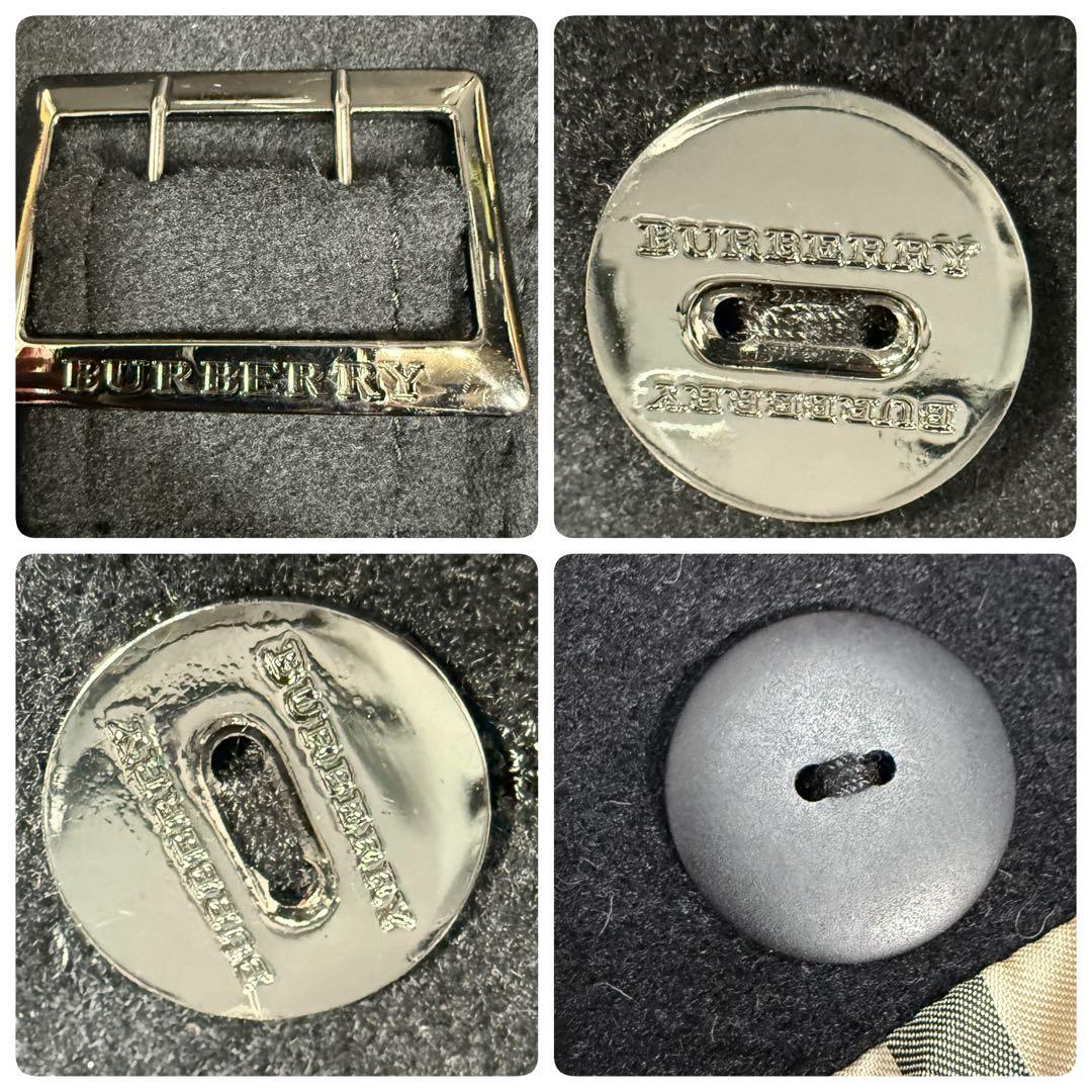 美品 バーバリーロンドン アンゴラ混 ノバチェック フレア トレンチコート