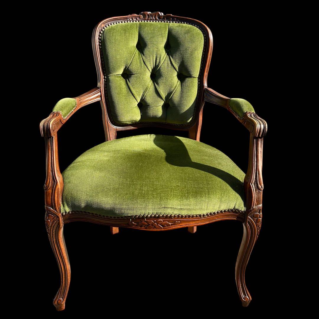 アンティーク　ロココ調　椅子　Ｂ