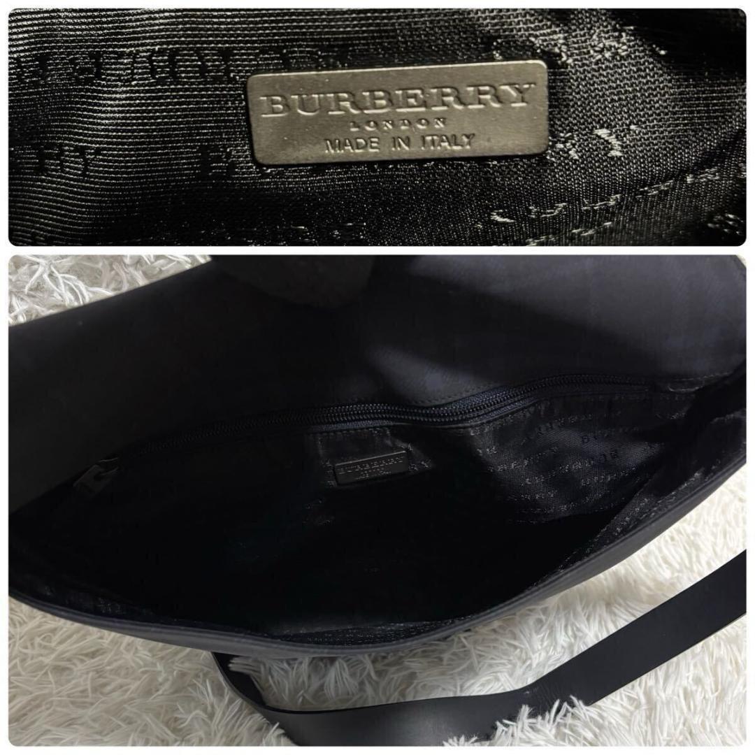 ✨未使用級/付属品付✨バーバリーロンドン メッセンジャーバッグ ノバチェック 黒
