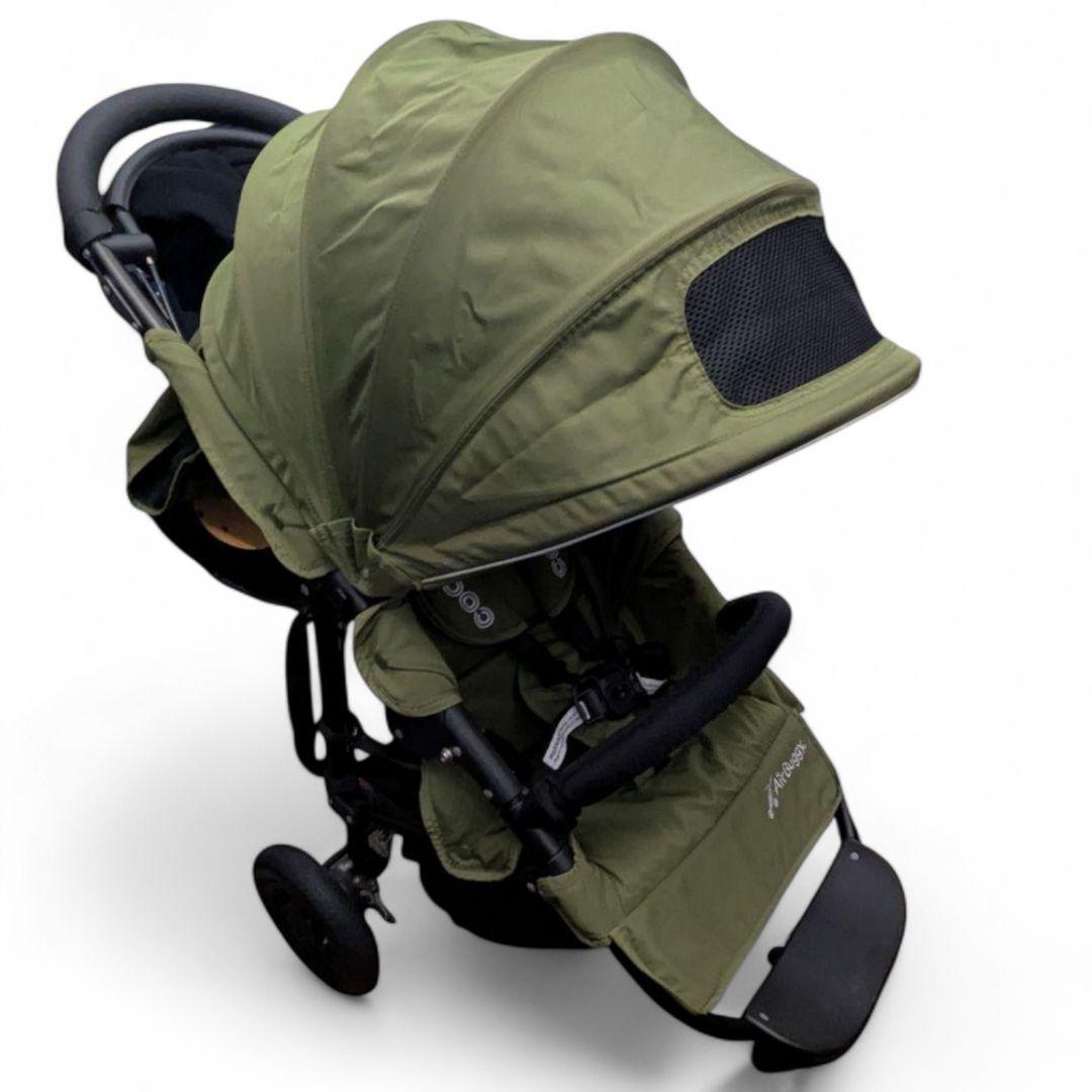 状態◎ エアバギー ココ 空気入付 カーキ 三輪 ブレーキ ベビーカー