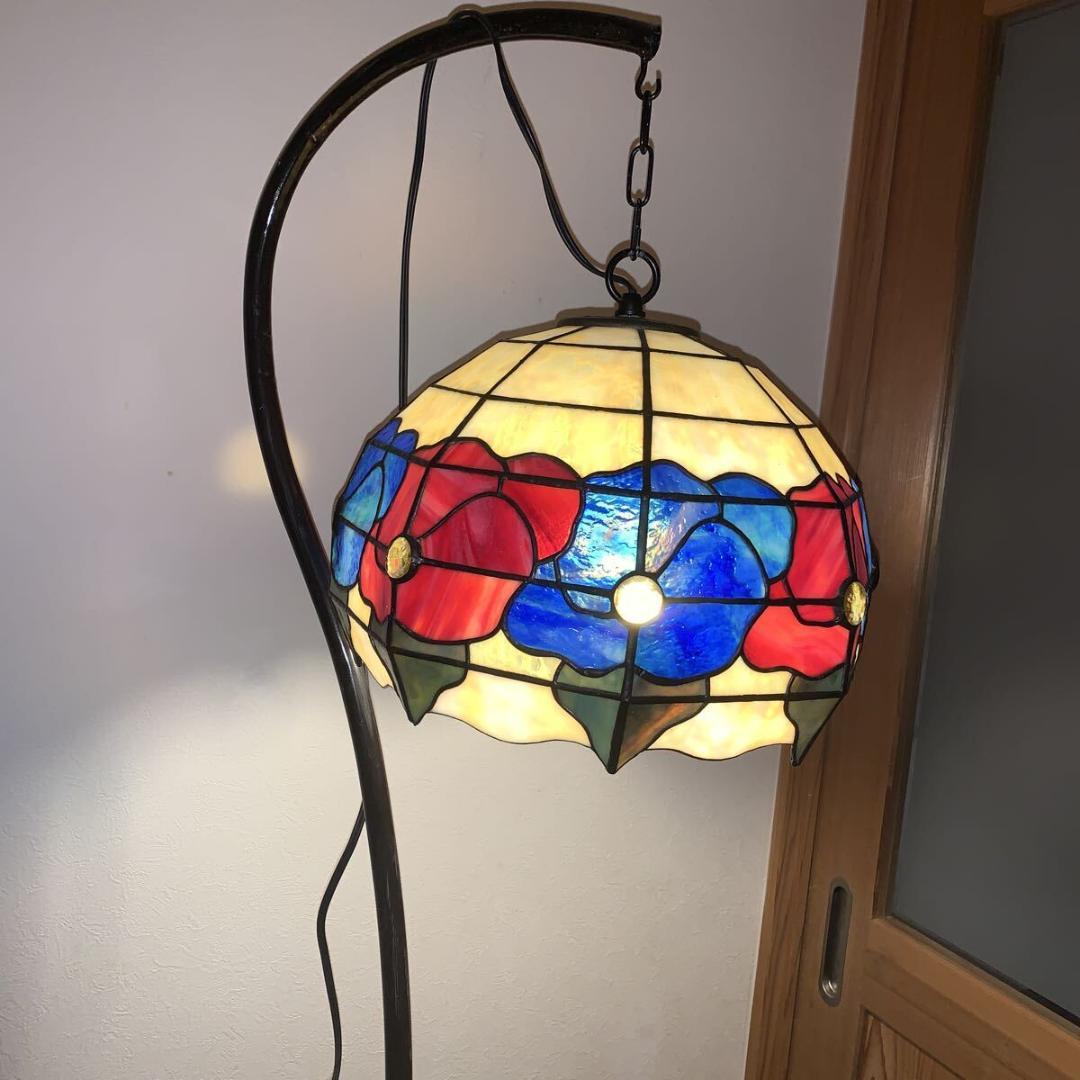 湯*3様 428)ステンドグラス フロアスタンドランプ　高さ168㎝